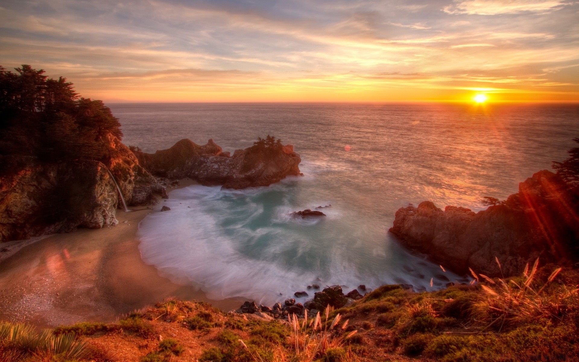 sea and ocean sunset water dawn beach evening dusk ocean sea sun landscape seashore seascape sky nature travel