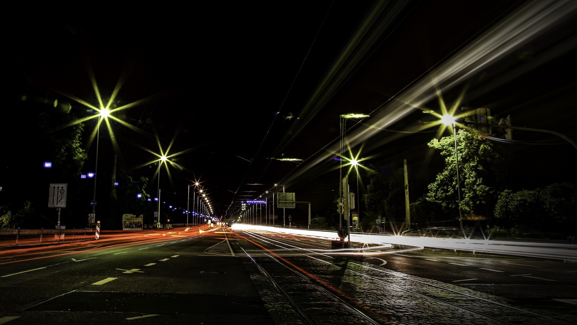 city fast blur light traffic road bridge transportation system car urban street dark highway motion guidance travel downtown building evening