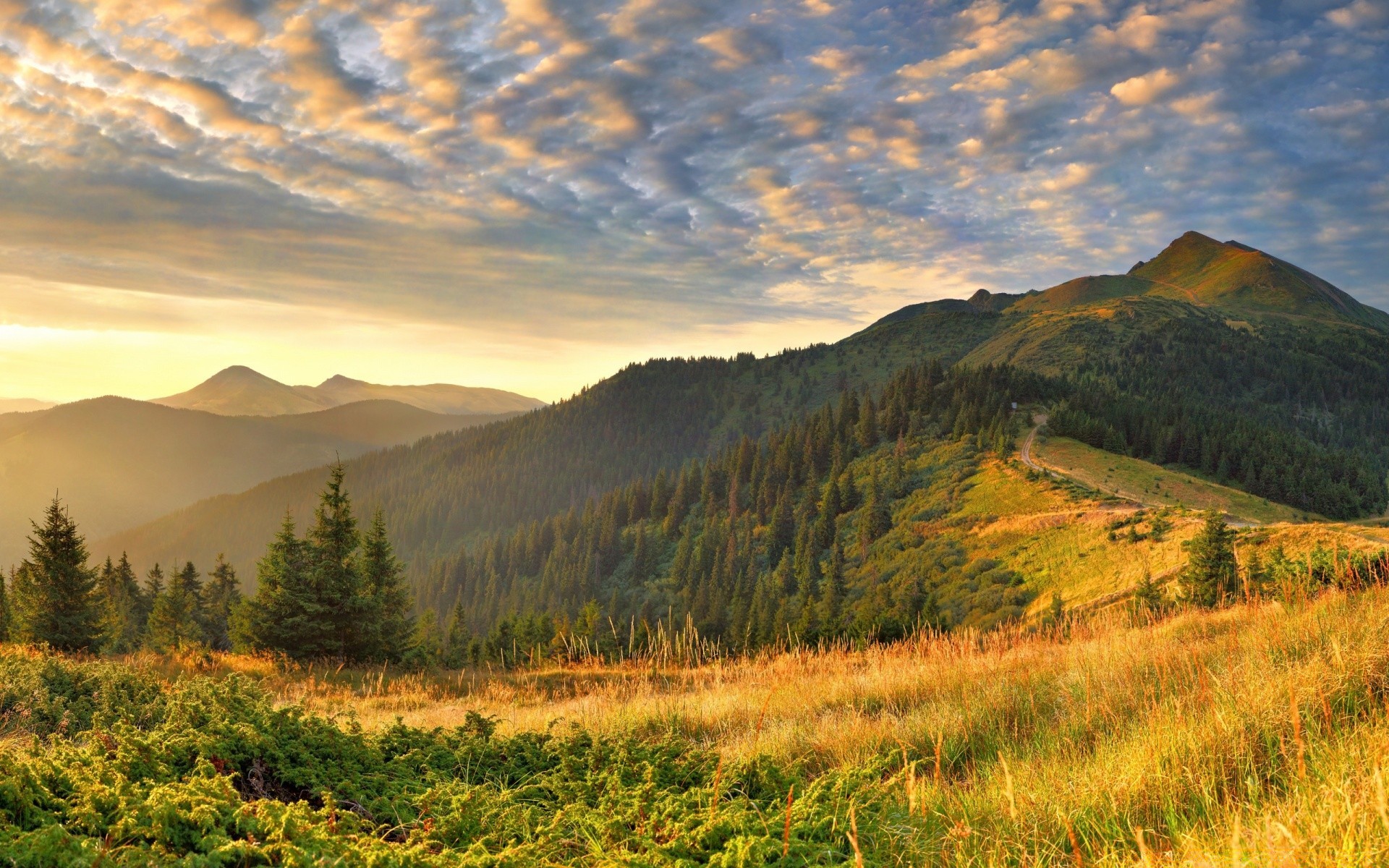 mountains mountain landscape travel outdoors nature sunset fall sky dawn snow valley evening wood