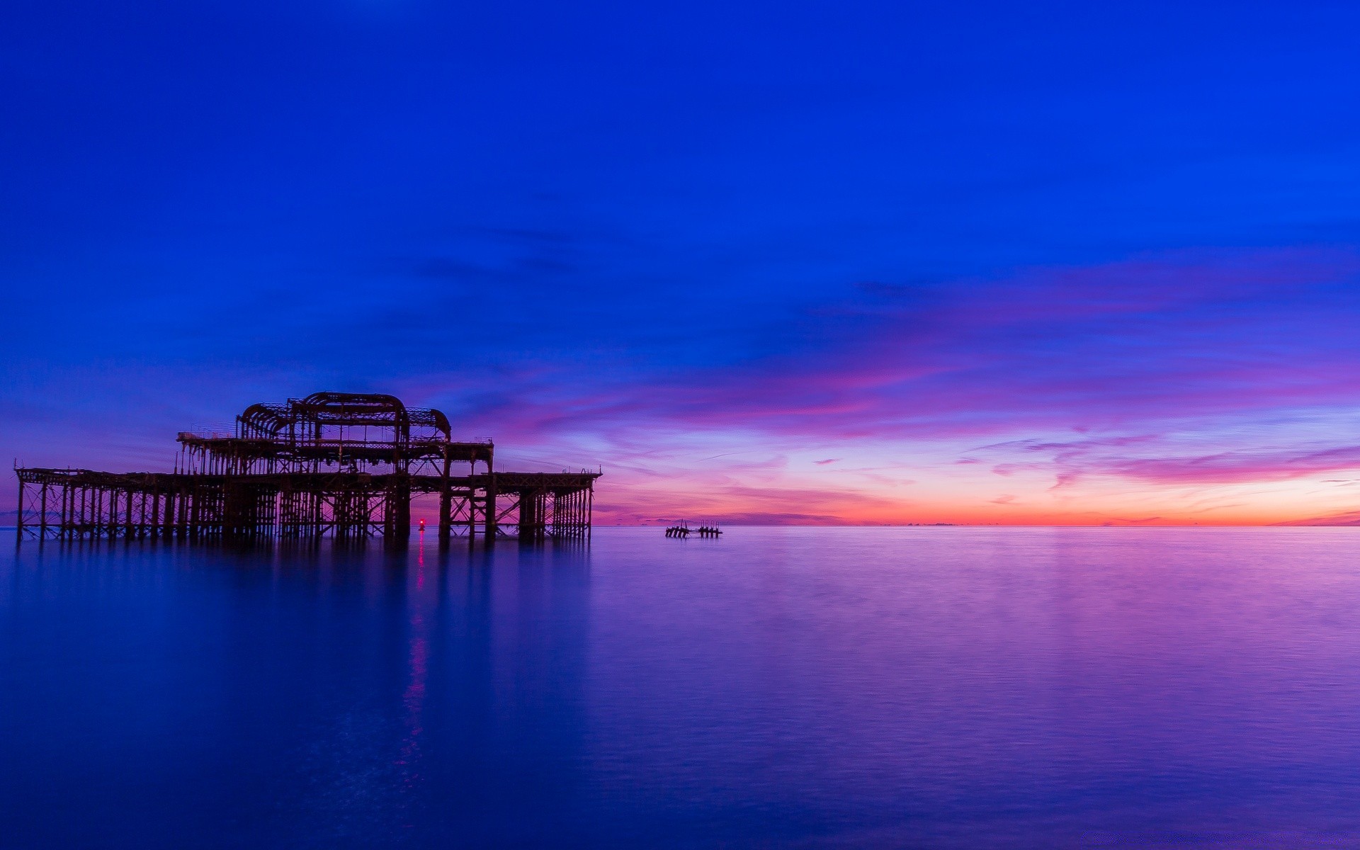 the sky sunset water dusk evening dawn sky sea reflection ocean sun