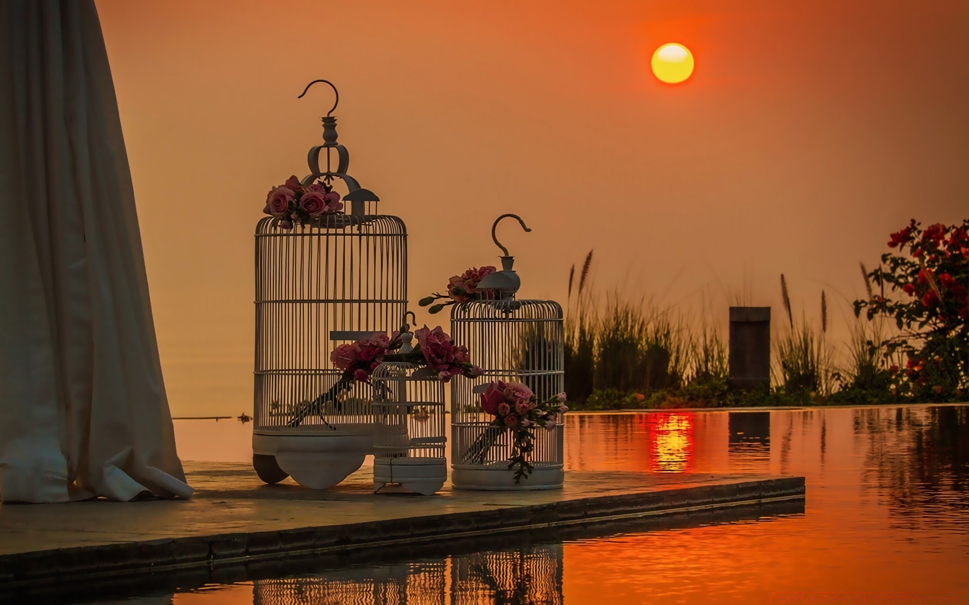 the sky city tree reflection water evening light river architecture travel sunset building dawn bridge landscape outdoors