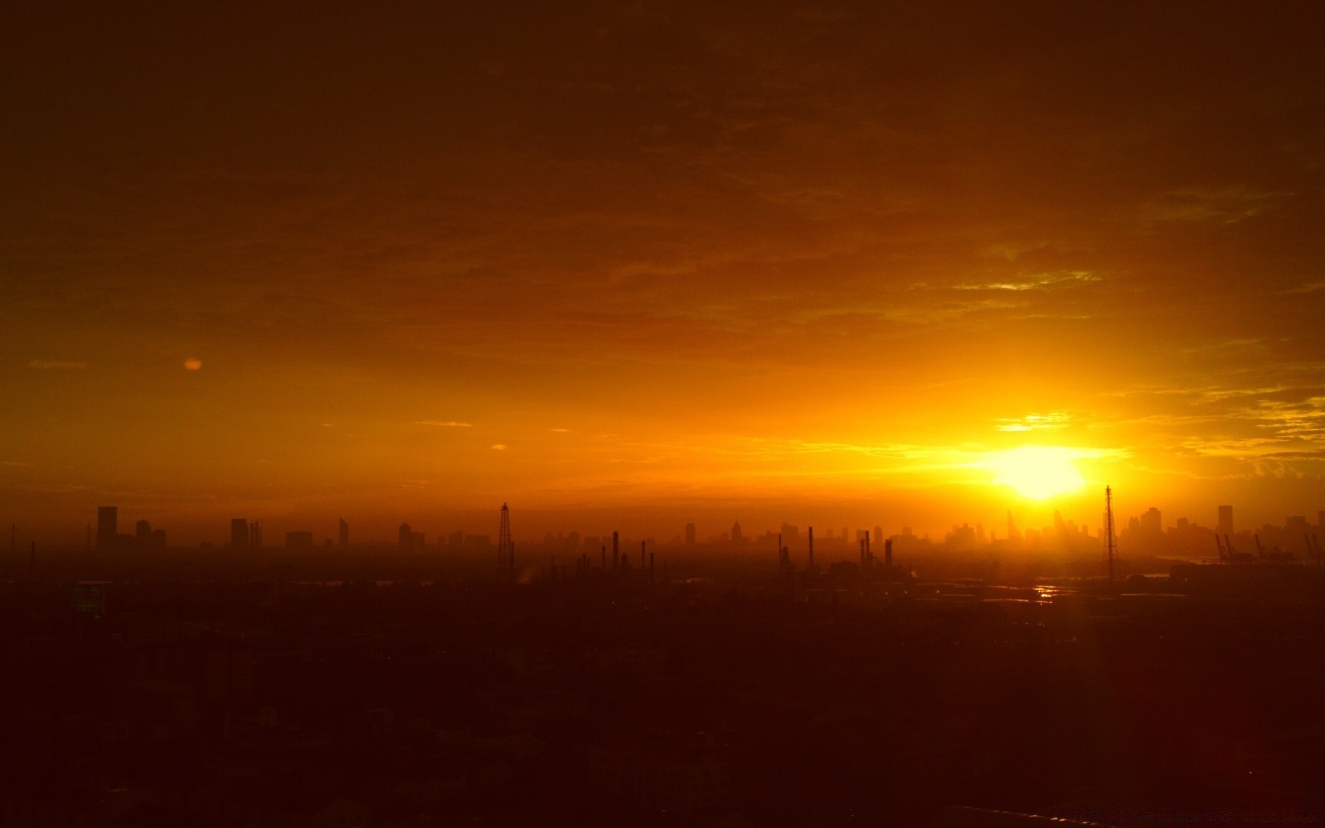 the sky sunset dawn evening sun landscape silhouette dusk backlit light sky fair weather nature fog