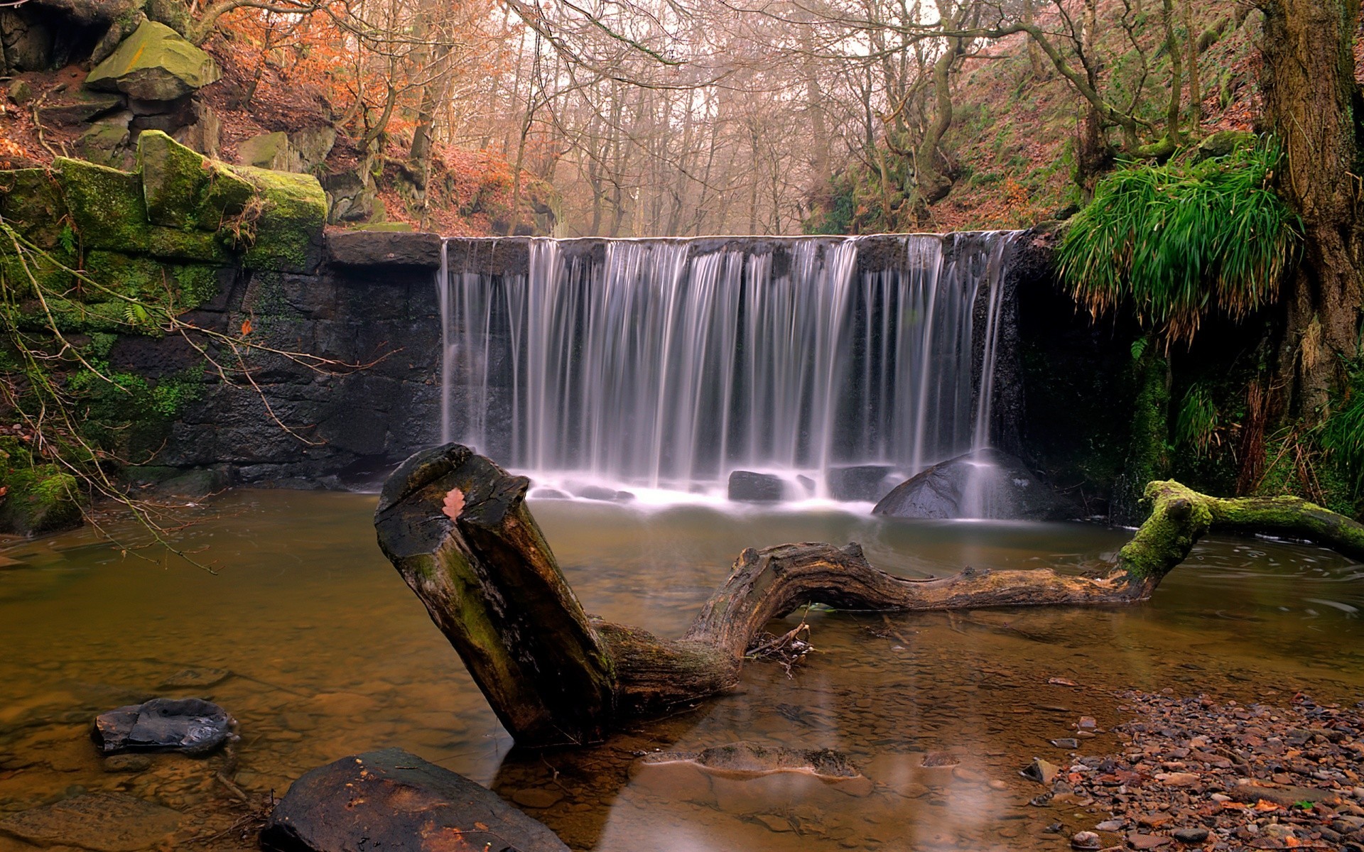 autumn water waterfall river stream fall rock motion tree nature outdoors landscape cascade creek wood travel leaf flow environment park