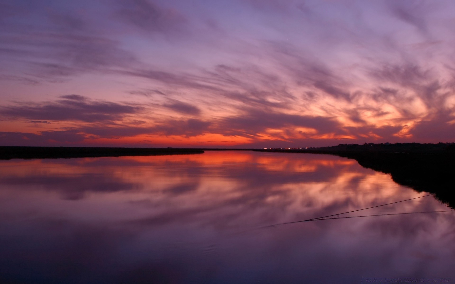 lake sunset dawn dusk evening sky water sun landscape backlit nature sea light silhouette dramatic ocean beach fair weather