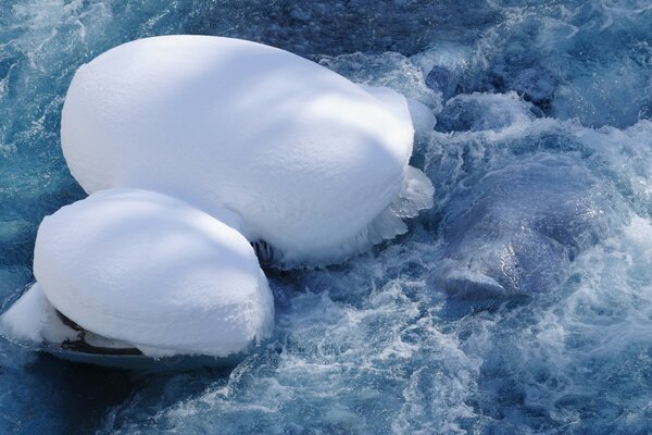 Ice in the snowy season