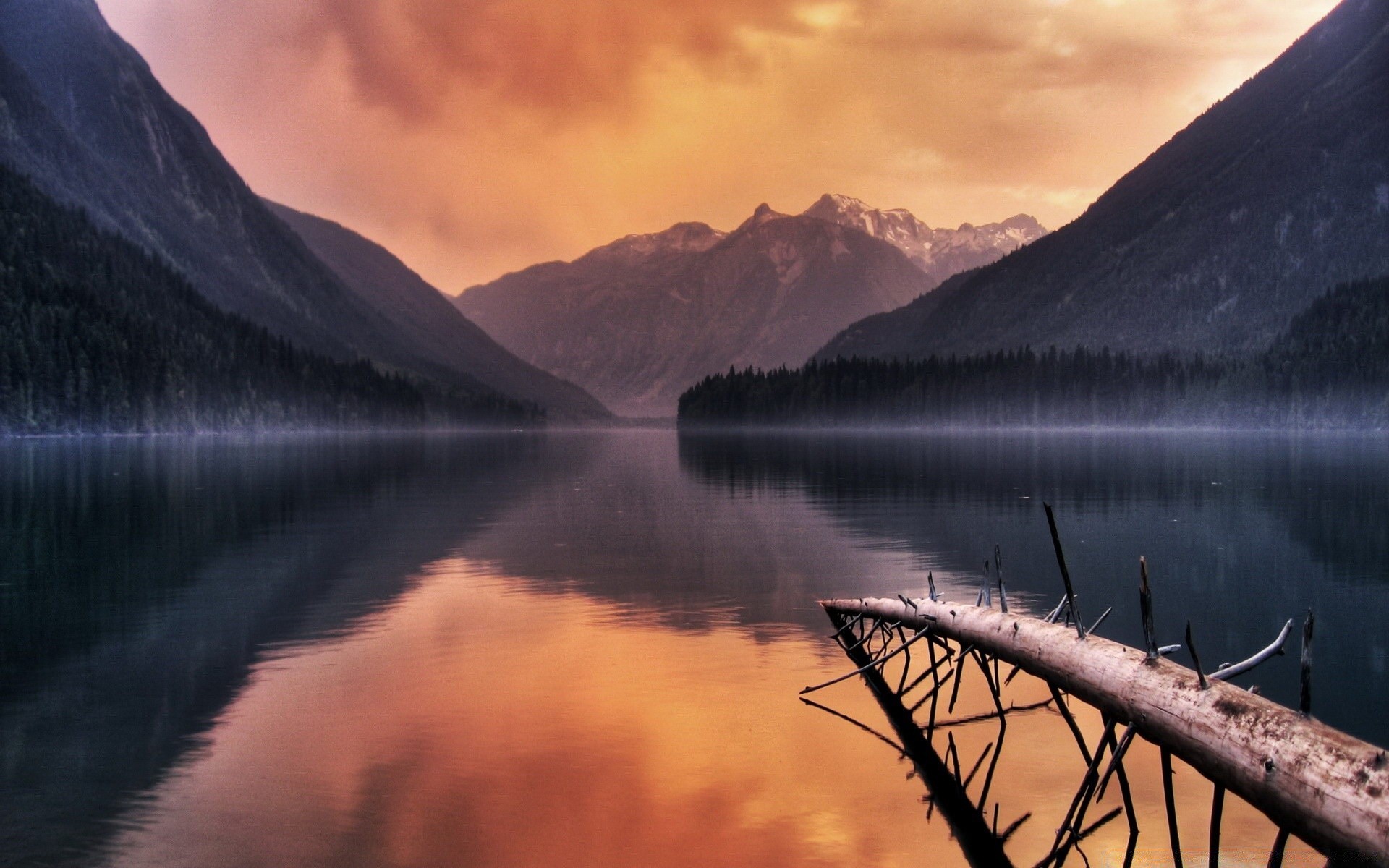 lake water dawn sunset mountain outdoors sky landscape evening travel snow dusk daylight reflection storm nature
