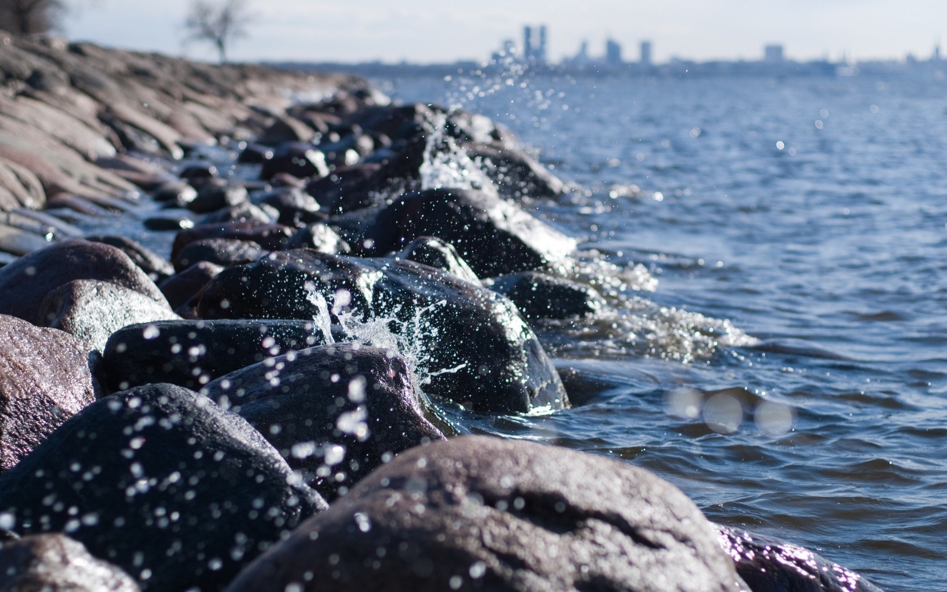 lake water sea seashore nature ocean outdoors landscape beach travel rock
