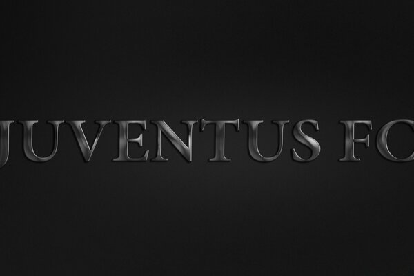 Juventus fc inscription on a black background