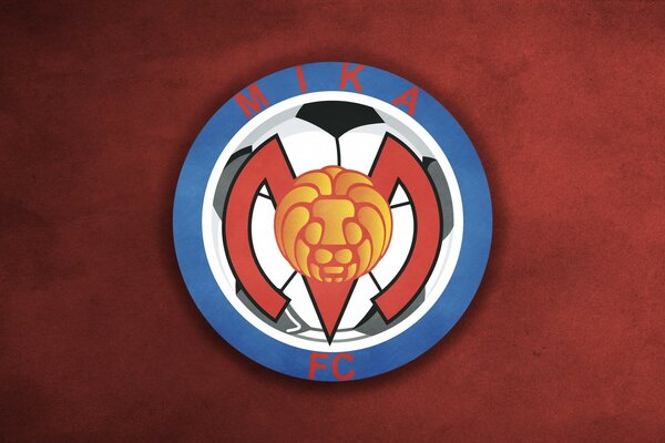 Design of the football club symbol on a red background