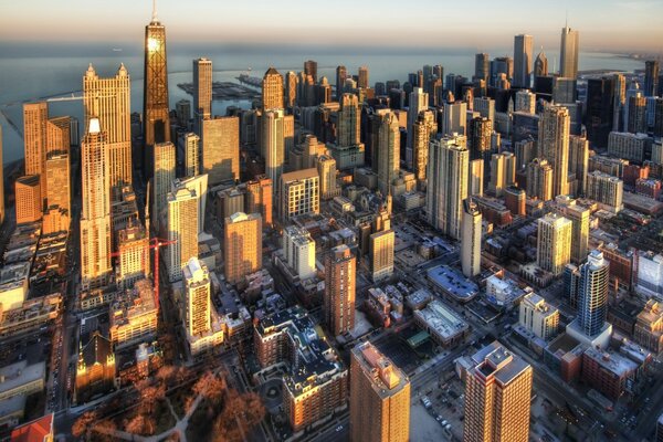 America. The city of skyscrapers in the sun