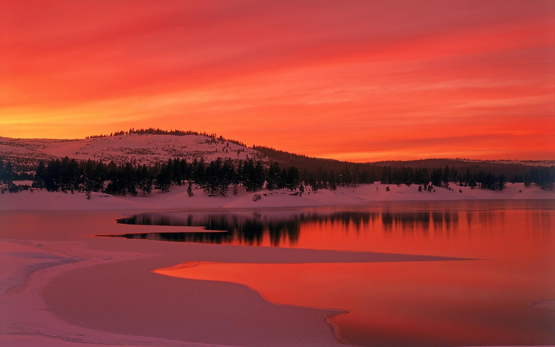 america sunset water dawn evening dusk outdoors sky lake landscape